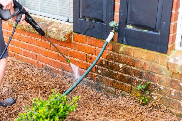 Brick Home Power Washing in Fayetteville